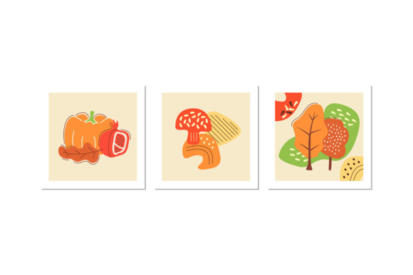 Autumn Nature Social Media Posts Mockup for Graphic Templates