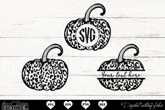 Cheetah Pumpkin Graphic for Crafts and Seasonal Design