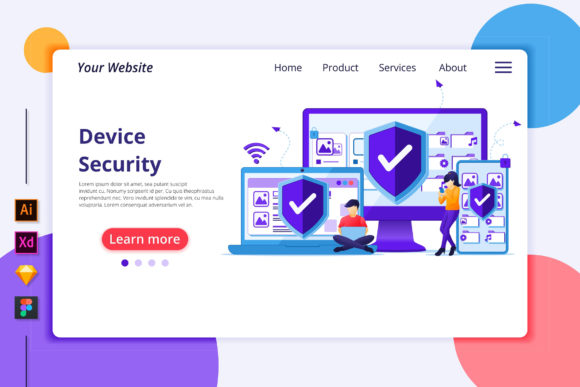 Device Security Landing Page Graphics