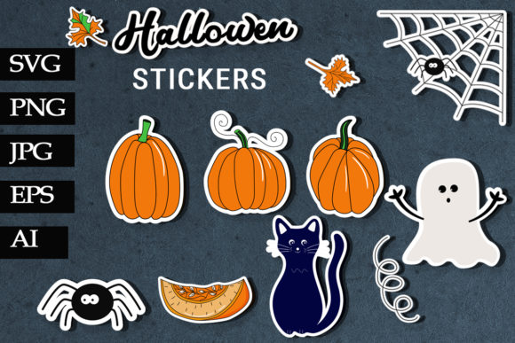 Halloween Stickers Pumpkin: A Graphic Design Asset for Creative Crafts