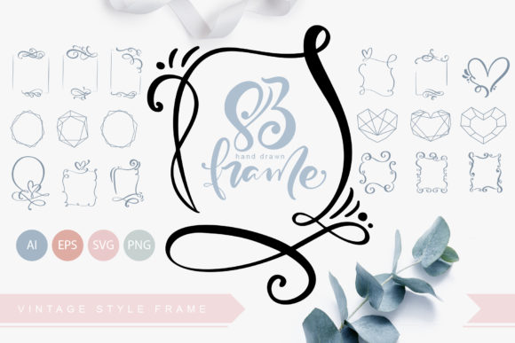 Hand Drawn Vintage Frames for Local Business Branding