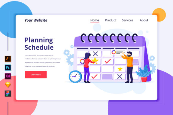 Landing Page of Business Planning Graphics