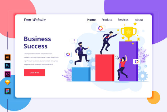Landing Page of Business Success Graphics