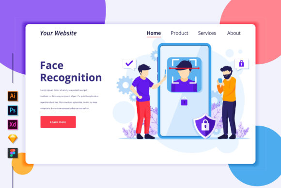 Landing Page of Face Recognition Graphics