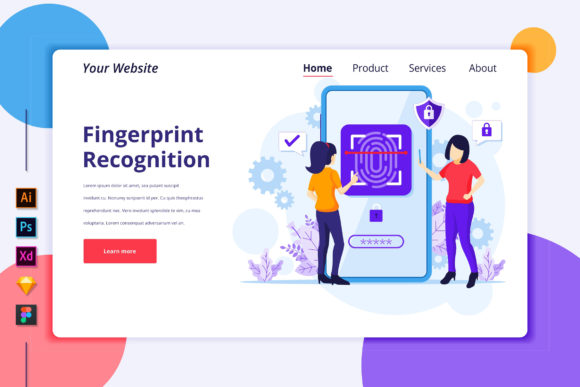 Landing Page of Fingerprint Recognition Graphics