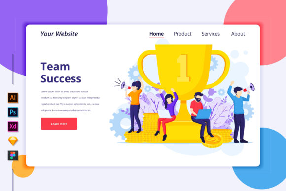 Landing Page Template of Team Success