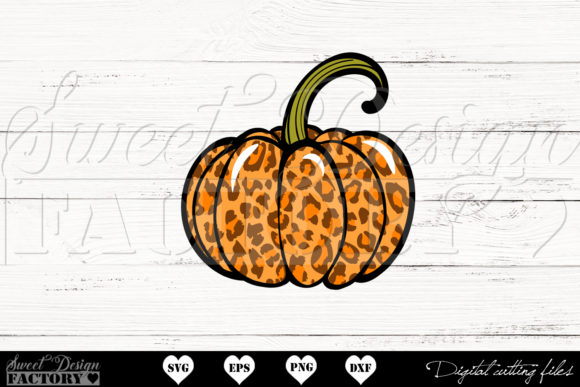 Leopard Pumpkin Graphics for Crafts and Seasonal Marketing