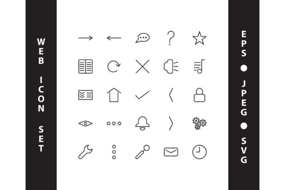 Line Style Web Icon Set 2 for Small Business Branding