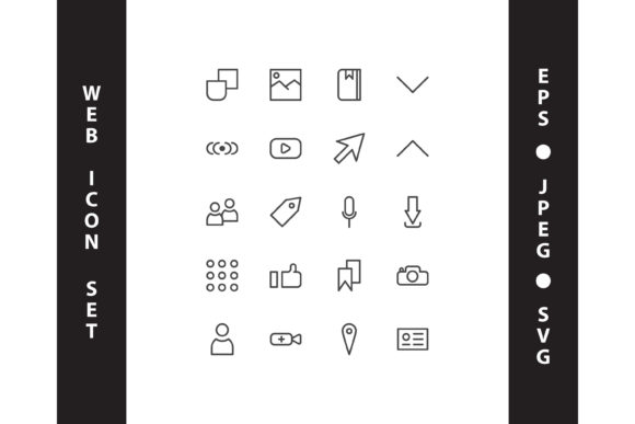 Line Style Web Icon Set 3 for Handmade Projects