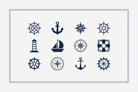 Nautical Ship Wheel Graphics for Branding and Marketing