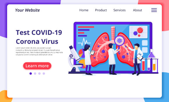 Pulmonology Coronavirus Landing Page Graphics