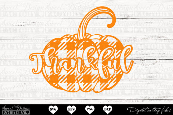 Thankful Pumpkin Graphics for Crafts and Digital Publishing