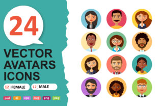 Vector Avatars Cartoon Flat: A Versatile Graphic Design Asset for Bloggers and Publishers