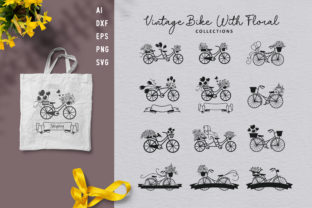 Vintage Bike Graphics for Crafts and Creative Projects