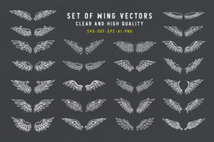 Wing Graphic Design Asset for Crafts and Digital Publishing